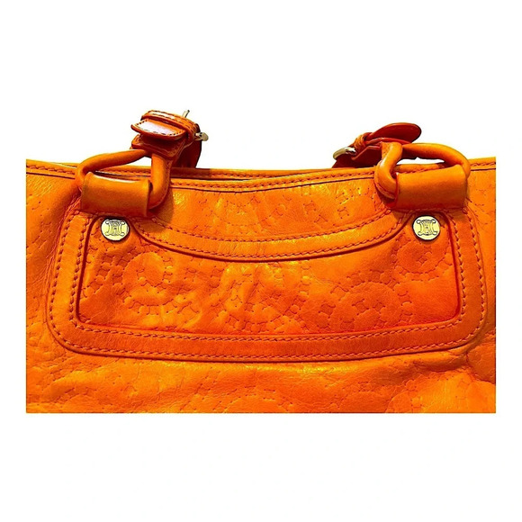 RARE Celine Spiraling-Macadam Embossed Leather Boogie Bag w/COA - Picture 3 of 13